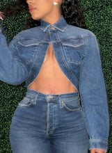 Load image into Gallery viewer, Crop Denim Jacket
